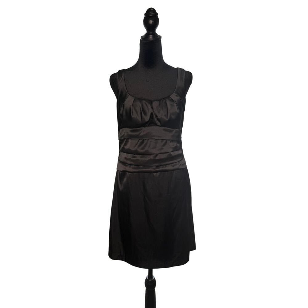B.Darlin Fitted Formal Black Dress - Womens 11/12 - Shiny Black - EUC